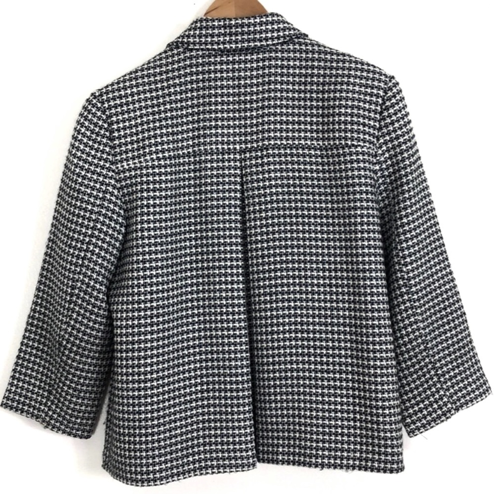 JM Collection black/white button blazer sz 8 - Picture 3 of 3